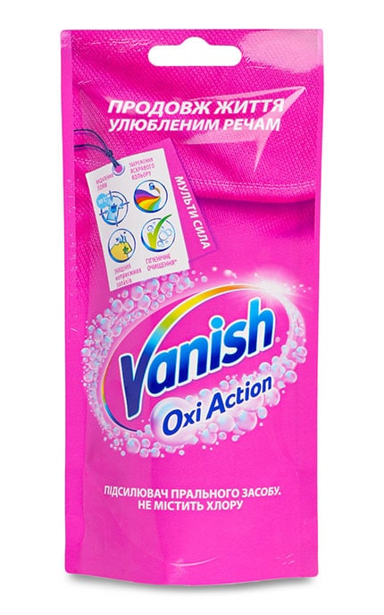 VANISH-Рідкий плямознищувач Vanish Oxi Action саше 100 мл-4820232971086