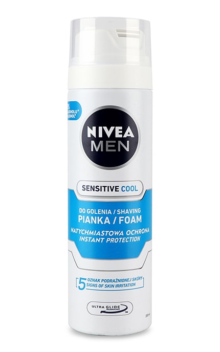 Пена для бритья Nivea Men охлаждающая для чувствительной кожи без содержания спирта 200 мл