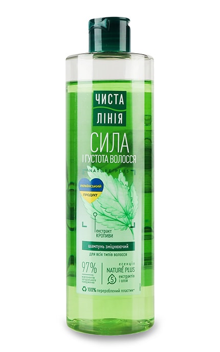 ЧИСТА ЛІНІЯ-Шампунь для волос укрепляющий Чиста Лінія Сила и густота волос 390 мл-8720182997883
