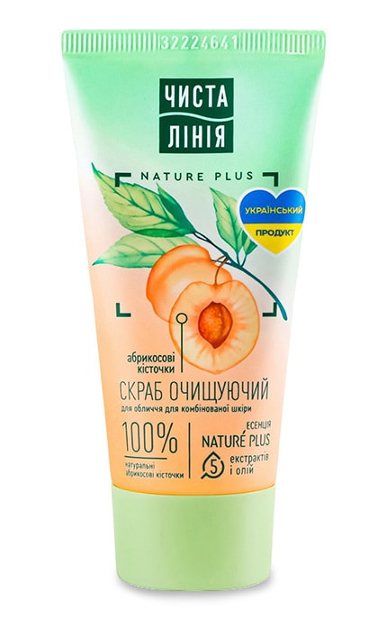 Скраб для лица для комбинированной кожи Чиста Лінія Очищающий 50 мл