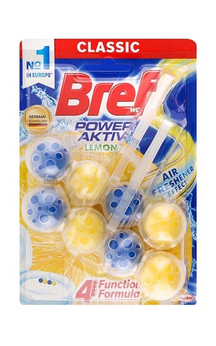 BREF-Блок гигиенический для унитаза Bref Сила-актив Лимонная свежесть 100 г-9000100656832