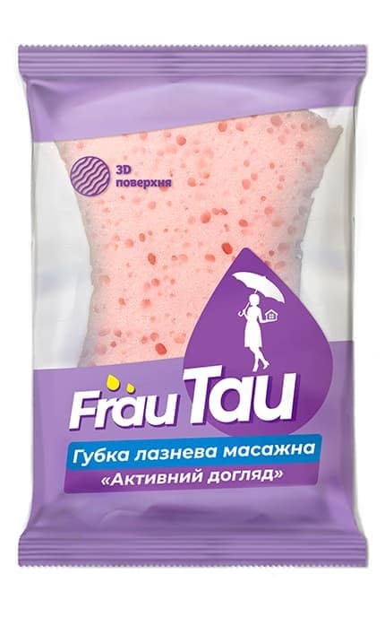 FRAU TAU-Губка лазнева масажна Frau Tau Активний догляд 1 шт-4820195507865