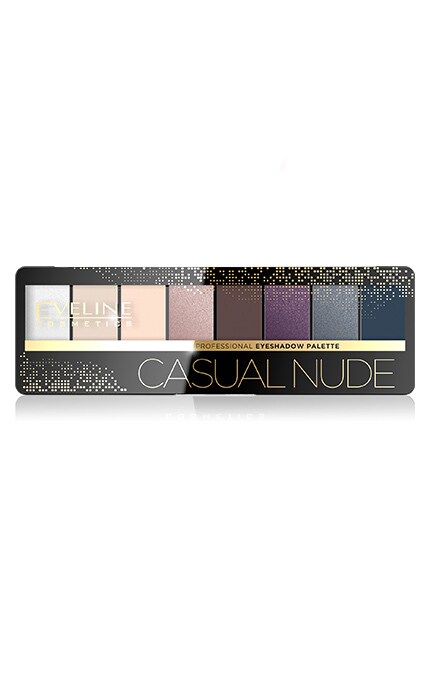 Палетка теней для век Eveline Cosmetics Casual Nude 8 цветов 9,6 г