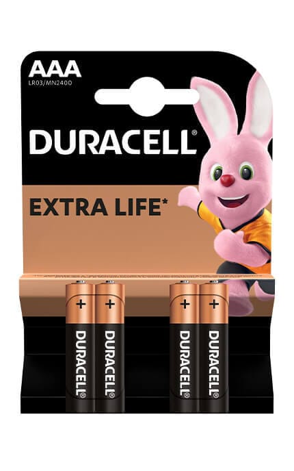 DURACELL-Батарейки Duracell Basic AAA LR03 Alkaline 4 шт-5000394077164