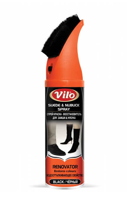 VILO-Крем-спрей для обуви восстановительный Vilo Замша и Нубук Черный 200 мл-8697422821300