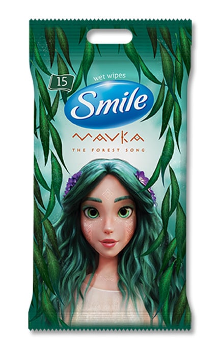 SMILE-Вологі серветки Smile Mavka 15 шт-4823071658903