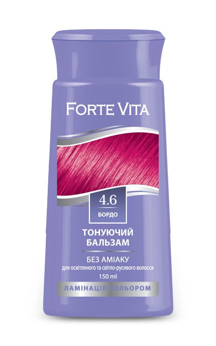 FORTE VITA-Бальзам для волосся тонуючий Forte Vita відтінок 4.6 Бордо 150 мл-4823001605106