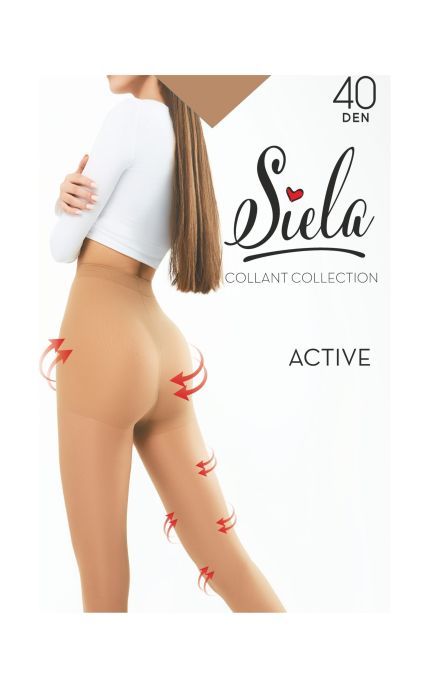SIELA-Колготки Siela Active 40 Den Caramel розмір 2 1 шт-4823116903326