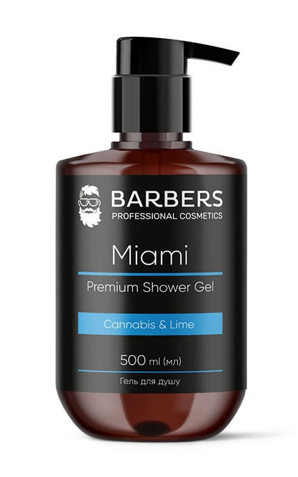 BARBERS-Гель для душу чоловічий Barbers Miami 500 мл-4823109403048