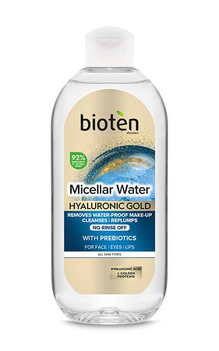 BIOTEN-Мицеллярная вода Bioten Hyaluronic Gold для всех типов кожи 400 мл-5201314165798
