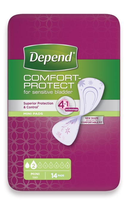 DEPEND-Прокладки урологические Depend Comfort-Protect Ultra Mini 14 шт-5029053561646