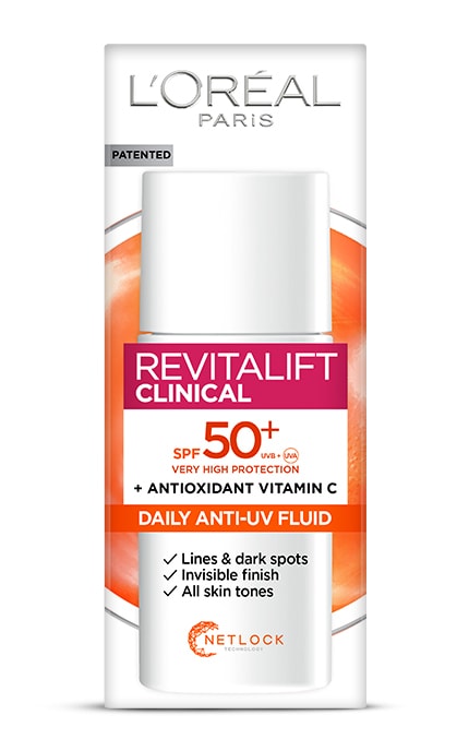 Флюид для лица L'Oreal Paris Revitalift Clinical Anti-UV SPF 50+ 50 мл