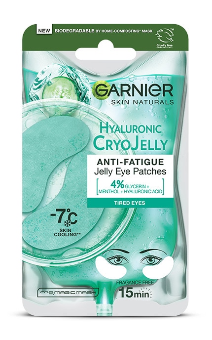 SKIN NATURAL-Патчи-желе под глаза гиалуроновые тканевые Garnier Skin Naturals Hyaluronic Cryo Jelly 5 г-3600542500517