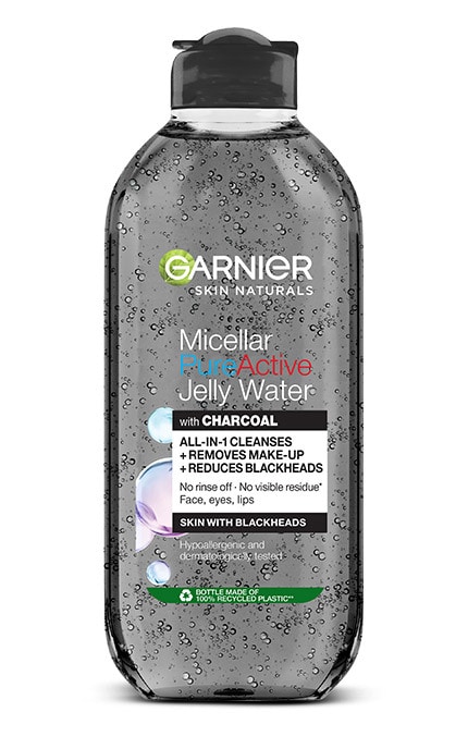 SKIN NATURAL-Гель для обличчя очищувальний Garnier Skin Naturals Micellar Pure Active Jelly Water з вугіллям 400 мл-3600542453752