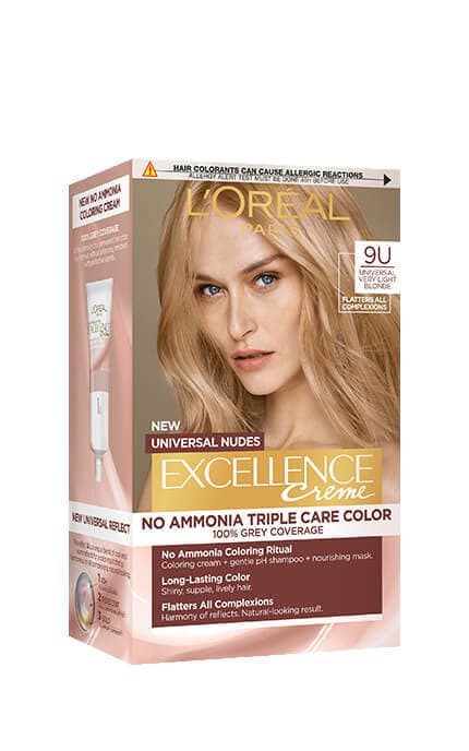 EXCELLENCE-Крем-фарба для волосся без аміаку L'Oreal Paris Excellence Creme №9U Universal Very Light Blonde 1 шт-3600524149031