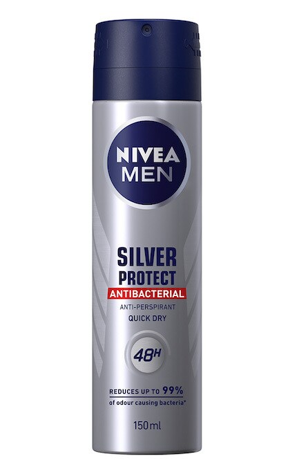 NIVEA-Антиперспірант-спрей чоловічий Nivea Men Silver Protect 150 мл-4006000032337