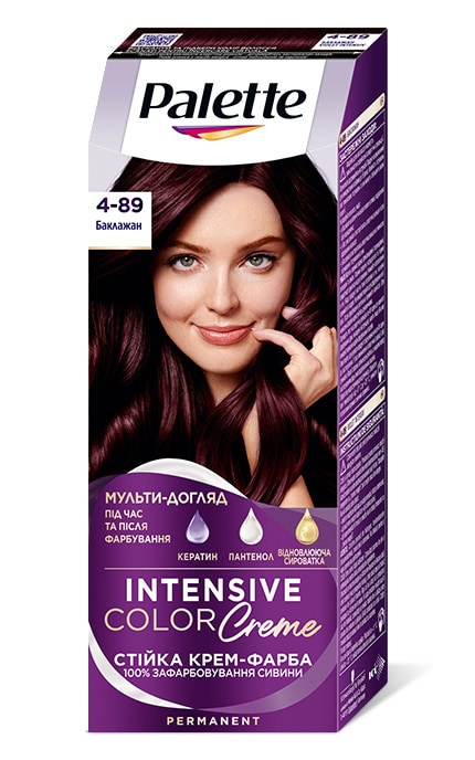 PALETTE-Стойкая крем-краска для волос Palette Интенсивный цвет 4-89 Баклажан 1 шт-3838905551719
