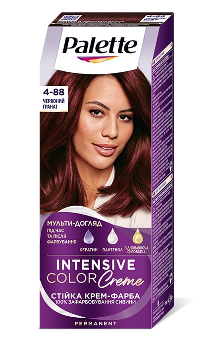 PALETTE-Крем-краска для волос устойчивая Palette оттенок 4-88 Красный гранат 1 шт-3838824048536