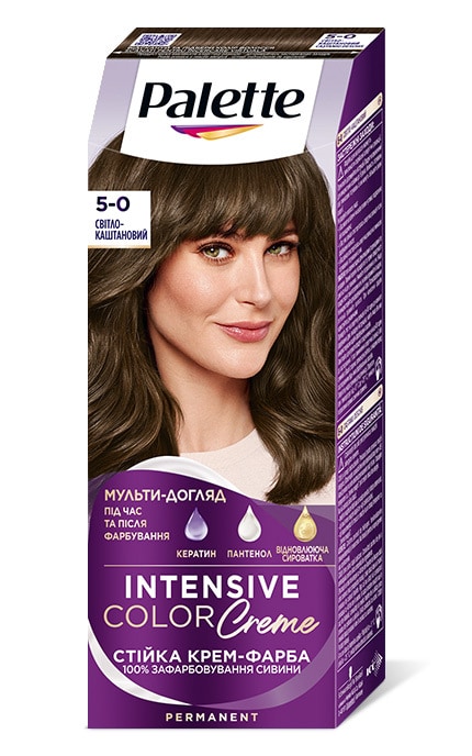 Крем-краска для волос Palette 5-0 Свет Каштановый 1 шт