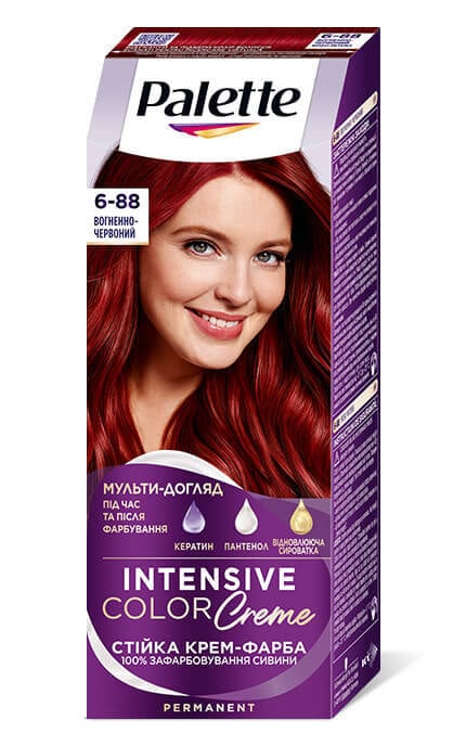 PALETTE-Крем-фарба для волосся стійка Palette відтінок 6-88 Вогненно-червоний 1 шт-3838824023564