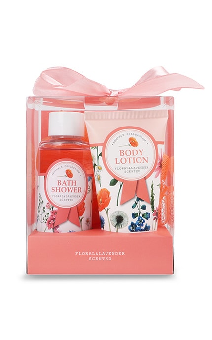 WATSONS-Набор подарочный Гель для душа 100мл + Лосьон для тела 75мл + Банная губка 20г Mini Floral&Lavender 1 шт-4894819313507