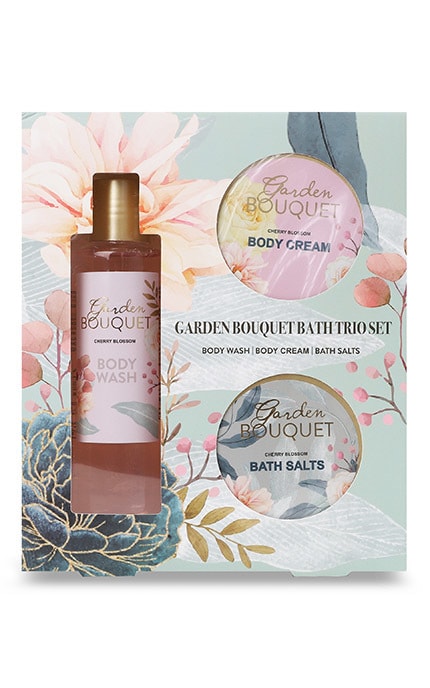 WATSONS-Набор подарочный Гель для душа 150мл + Крем для тела 70мл + Соль для ванной 100г Garden Bouquet Bath Trio 1 шт-4894819447356