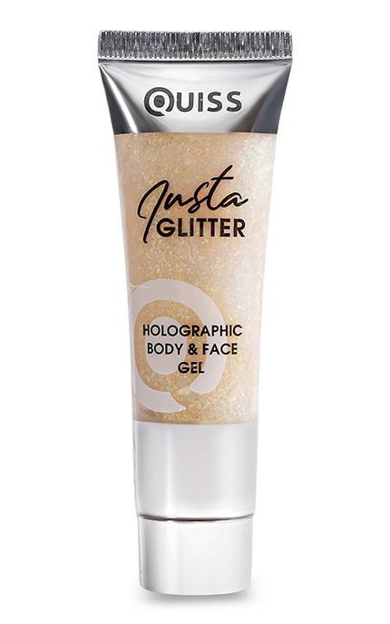 QUISS-Глиттер-гель для лица и тела Quiss Insta Glitter Holographic 30 мл-4823097125687