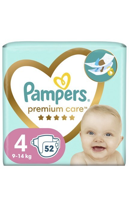 PAMPERS-Подгузники детские Pampers Premium Care размер 4 9-14 кг 52 шт-4015400278818