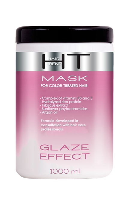HAIR TREND-Маска для окрашенных волос Hair Trend эффект глазирования, 1000 мл-4820185220675