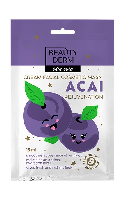 BEAUTYDERM-Косметическая маска для лица Beautyderm Асайя омоложение 15 мл-4820185221085