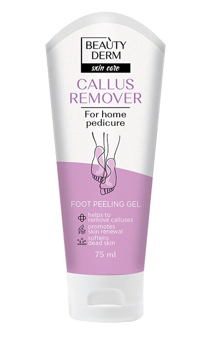 BEAUTYDERM-Гель-пілінг для ніг кислотний Beautyderm з ментолом 75 мл-4820185225472