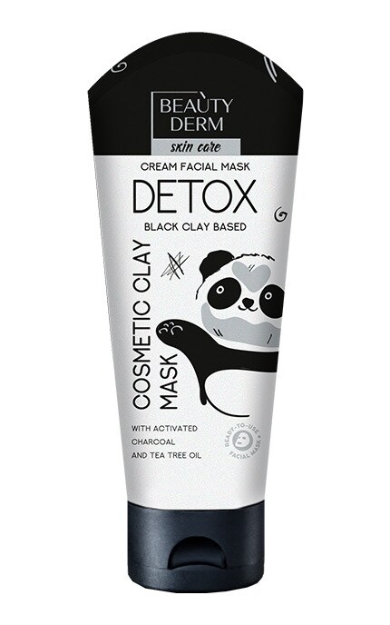 BEAUTYDERM-Косметическая маска для лица Beautyderm на основе черной глины Detox 75 мл-4820185224420