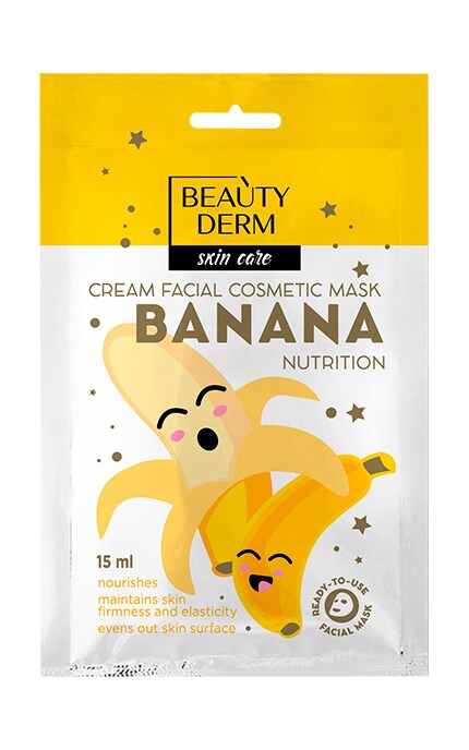 BEAUTYDERM-Косметична маска для обличчя Beautyderm Банан живлення 15 мл-4820185221078