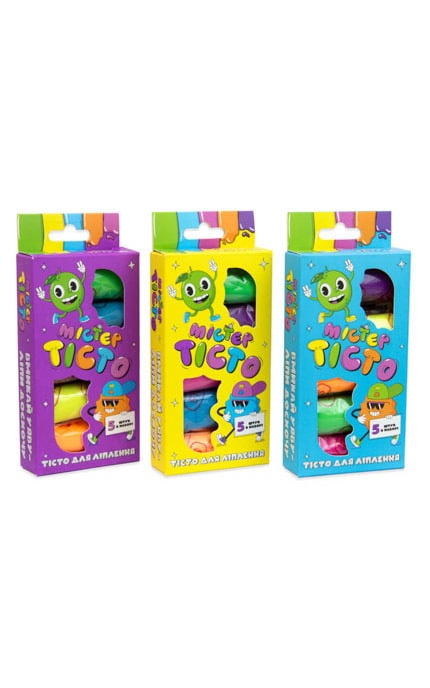 STRATEG-Набір для творчості Містер тісто 5 штук Strateg українською мовою-4823113861582