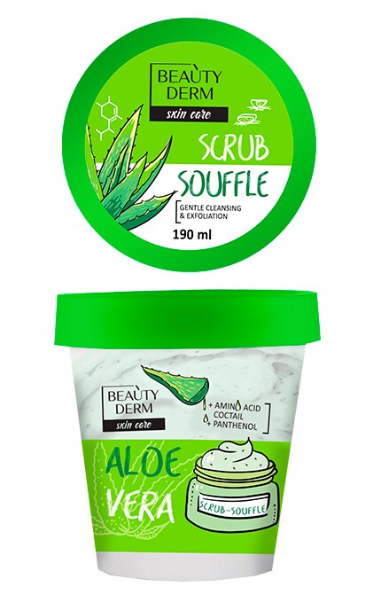 BEAUTYDERM-Скраб-суфле Beautyderm для тела Алоэ Вера, 190 мл-4820185223713