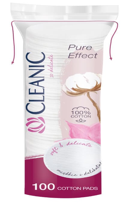 CLEANIC-Ватные диски Cleanic Pure Effect, 100 шт-5900095000785
