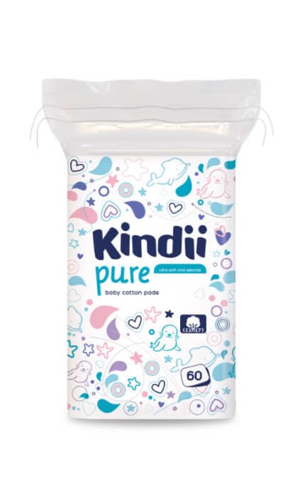 KINDII-Ватнi диски для дітей Kindii Pure, 60 шт-5900095000792