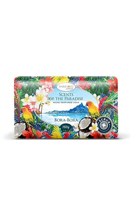 MARIGOLD NATURAL-Туалетное твердое мыло Marigold Natural Бора-Бора 150 г-4820179550191