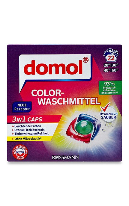 DOMOL-Капсулы для стирки Domol 3 в 1 Color 22 шт-4305615979557