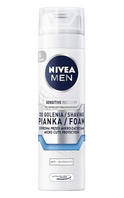 Пена для бритья мужская Nivea Men восстанавливает для чувствительной кожи без содержания спирта 200 мл