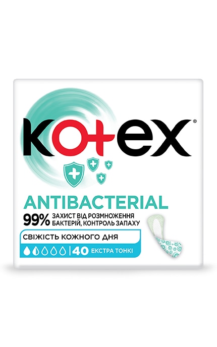 Прокладки ежедневные гигиенические Kotex Antibacterial 40 шт