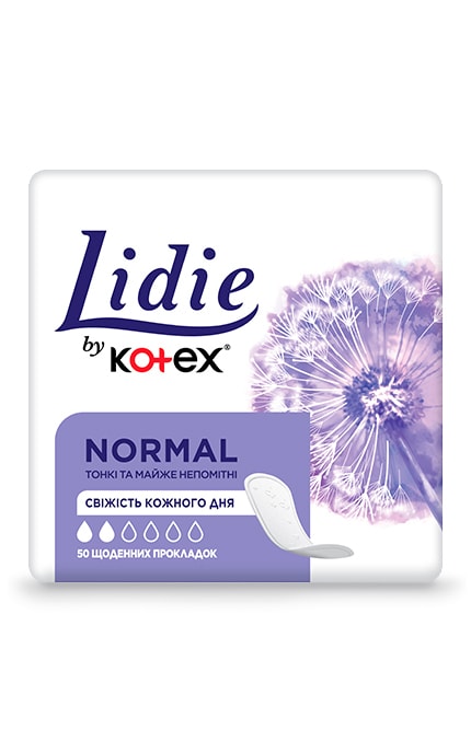 Прокладки женские ежедневные Lidie by Kotex Normal відтіноккие 50 шт.