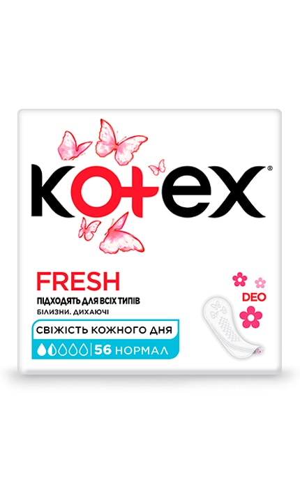 KOTEX-Прокладки жіночі гігієнічні щоденні Kotex Normal Deo 56 шт-5029053548098