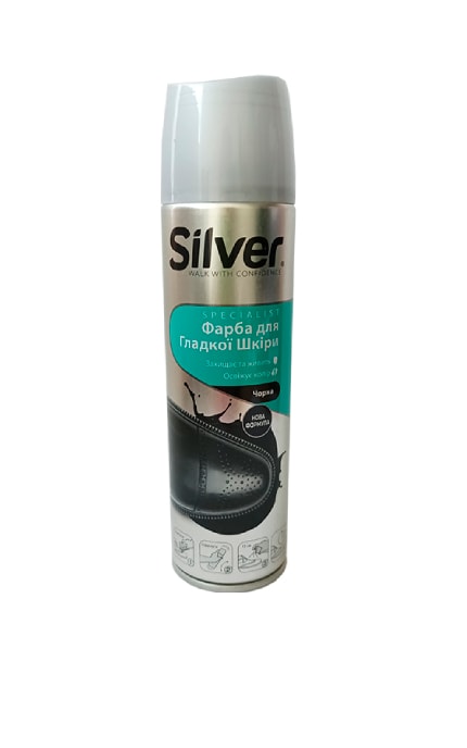 SILVER-Краска для гладкой кожи Silver черная, 250 мл-8690757002734