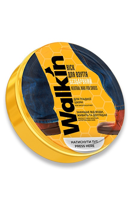 -Воск для обуви Walkin бесцветный, 75 мл-4820184441675
