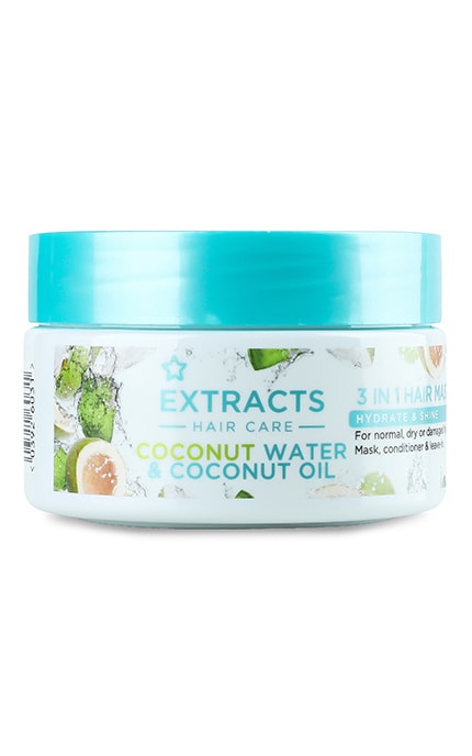 Маска для волос Superdrug Extracts Coconut water&Coconut oil 200 мл