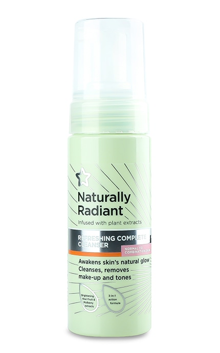NATURALLY RADIANT-Мус для очищення обличчя Superdrug Naturally radiant шовковиця-ківі 150 мл-5314164