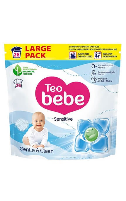 TEO BEBE-Капсулы для стирки TEO Bebe Gentle&Clean Sensitive 26 шт-3800024048333