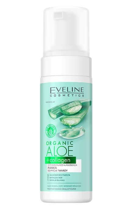 EVELINE-Пінка для вмивання Eveline Organic Aloe and Collagen 150 мл-5903416026754