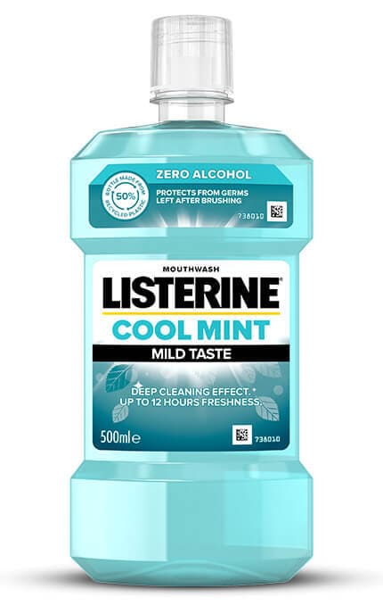 LISTERINE-Ополаскиватель для ротовой полости Listerine Cool mint Мягкий вкус 500 мл-3574661566597